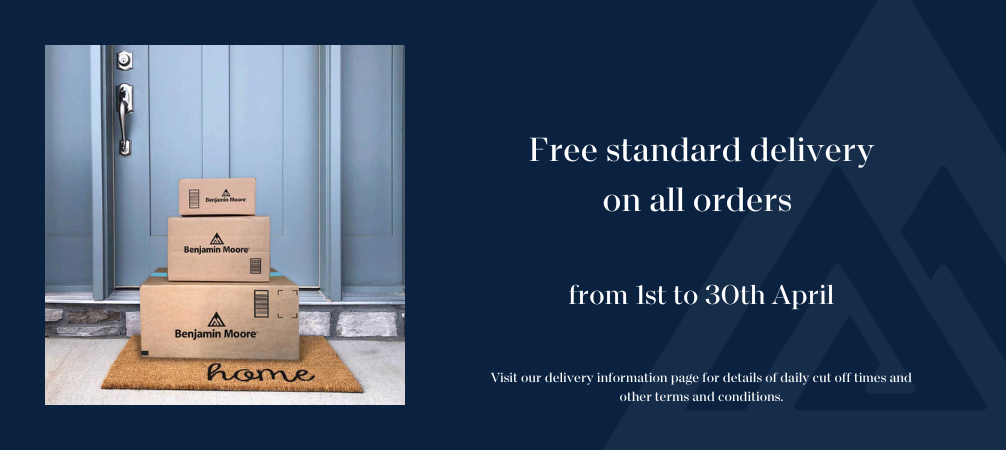Free standard delivery on all orders from 1st to 30th April.
